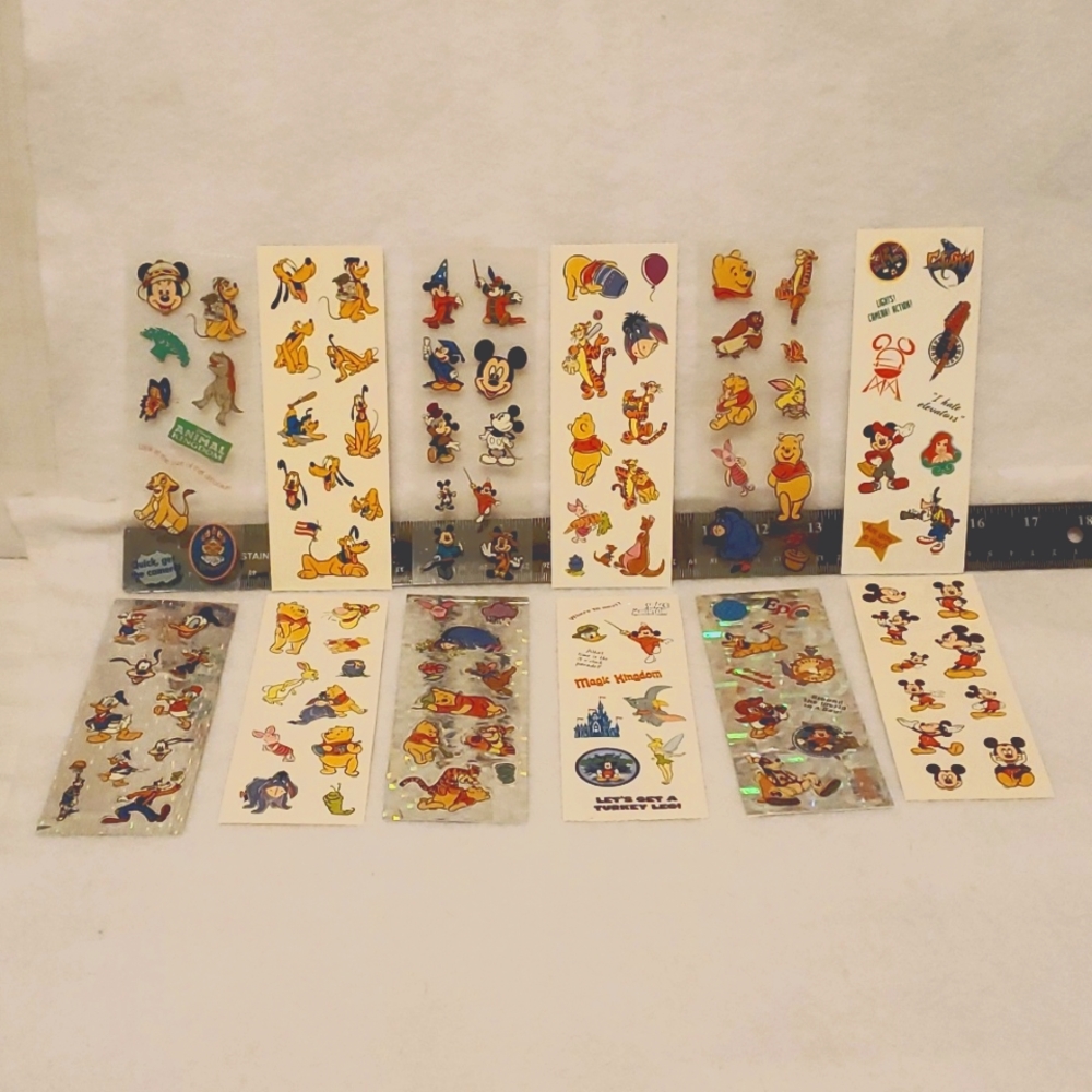 12 sheets of Disney Stickers